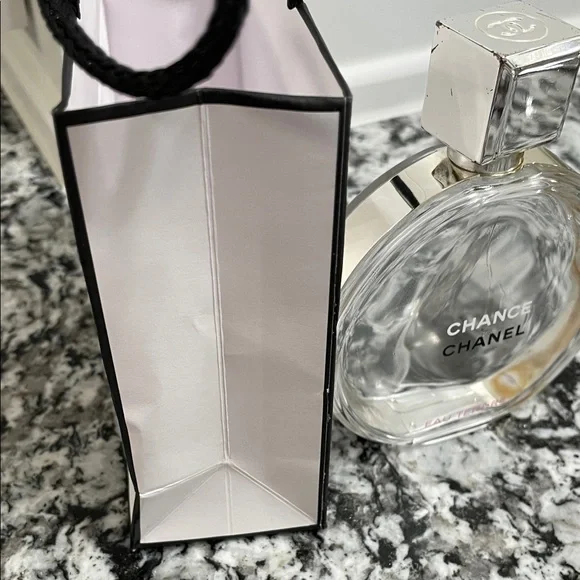 CHANEL Chance Eau Tendre Eau de Toilette (EMPTY) with small CHANEL Shopping Bag - Picture 8 of 8